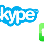 WhatsApp, Skype and FaceTime Logos