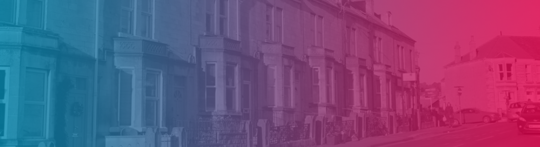 Row of Victorian terraced houses