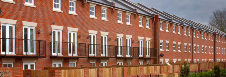 Terrace of new houses