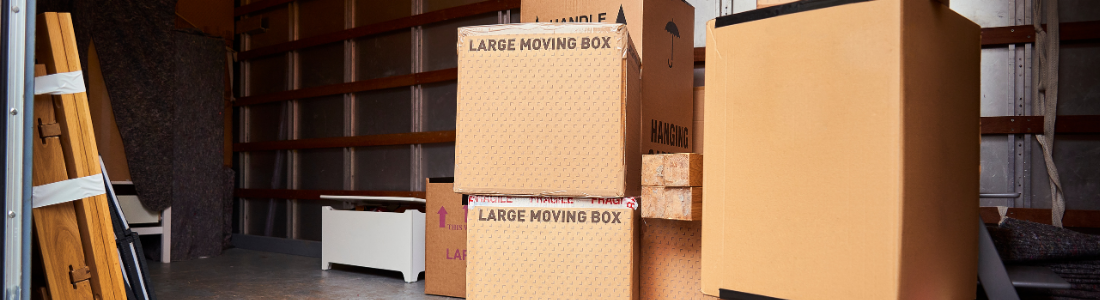 Removals van reminding us why a completion day checklist is so important