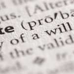 Dictionary definition of when probate, a process occurring during the executors' year