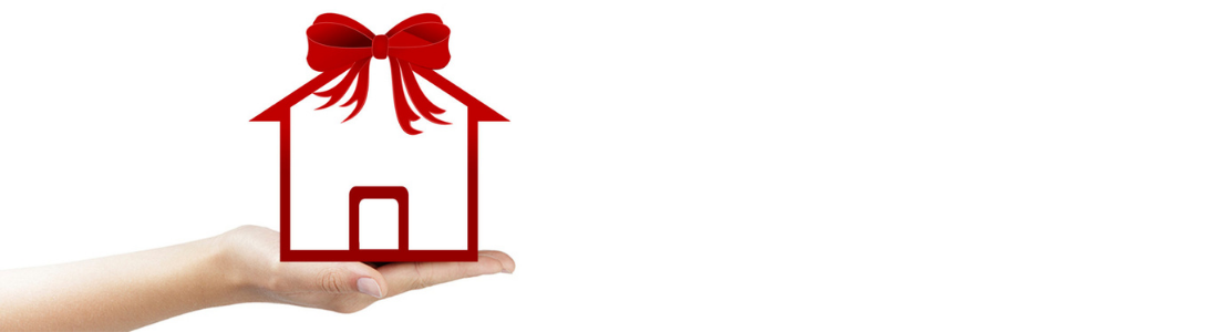 House with gift bow