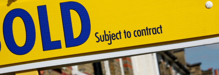 Sign saying sold subject to conveyancing contract