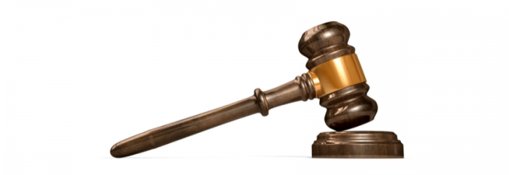 Auctioneer's gavel for buying a house at auction