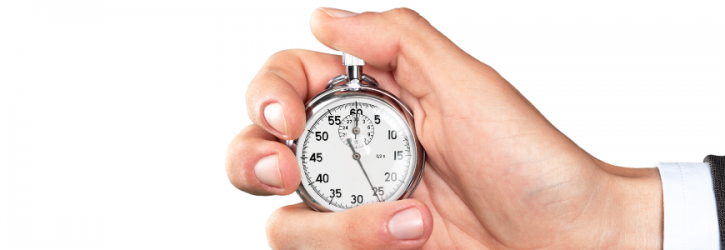 Hand with stopwatch