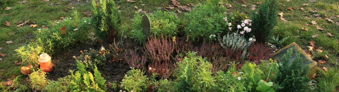 Grave in garden