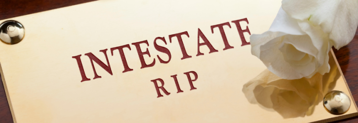 Plaque saying Intestate RIP