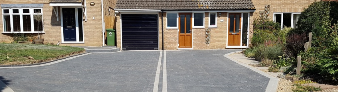 Shared driveway on new estate