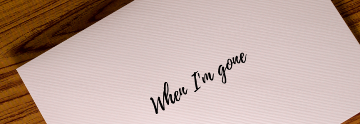 Envelope noted when I am gone