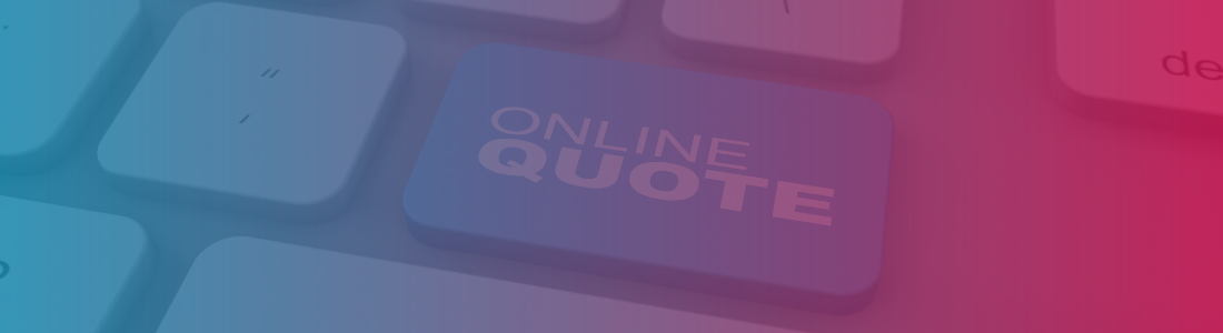 Online quote button on a keyboard