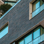 Modern apartments with balconies