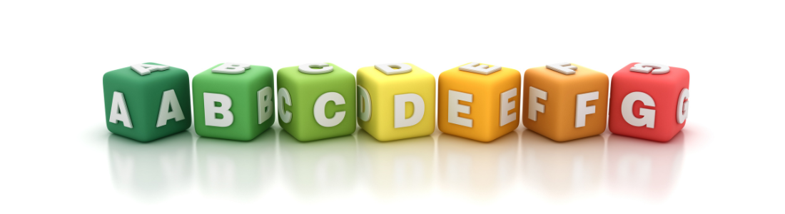 Energy efficiency ratings on dice