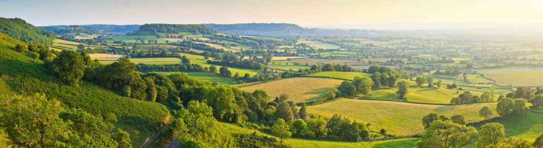 View of stunning countryside