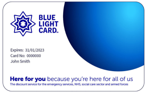 Blue Light Card