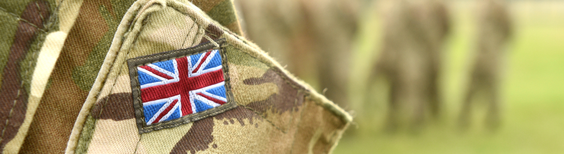 Close up of army fatigues