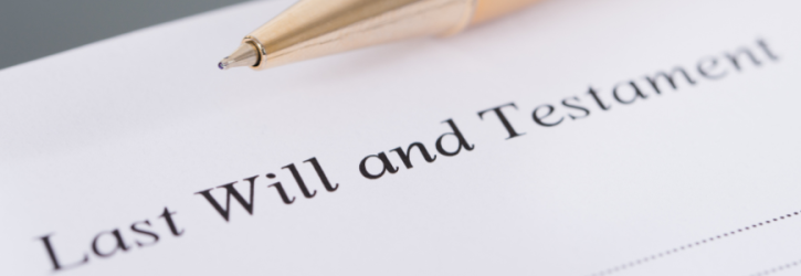 Last Will and Testament and pen