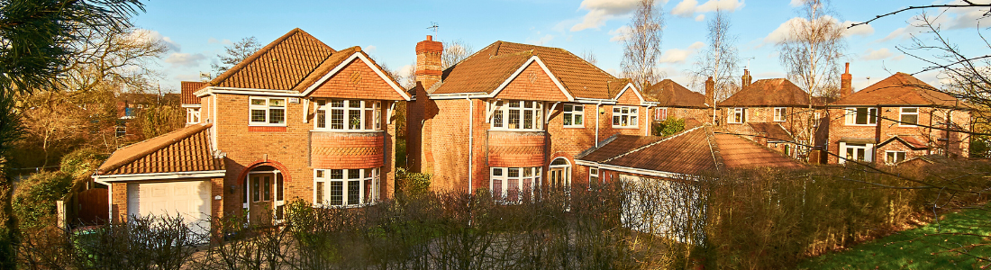 Row of detached houses