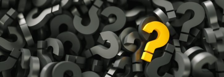 Question marks representing what to do when someone dies