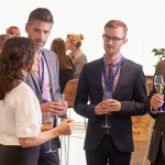 Women staying safe at a networking event
