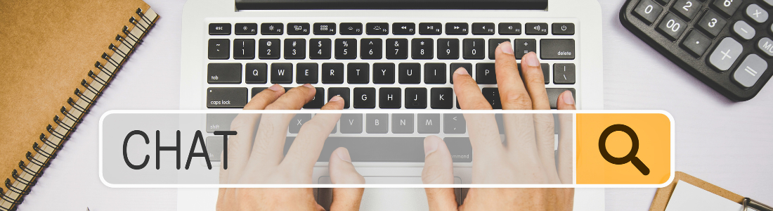 Person on keyboard using AI to update wills