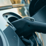 Car connected to an EV charging point