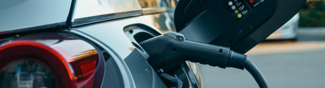 Car connected to an EV charging point