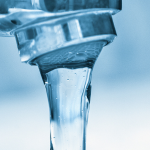 Running tap in a property with a private water supply