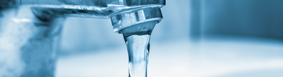 Running tap in a property with a private water supply